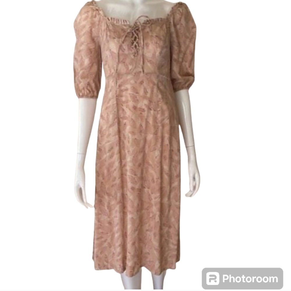 Sincerely Jules blush peasant dress. Size S. NWOT. Viscose.